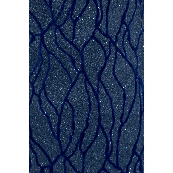 Derman Blue Silvery Patterned Fabric Tuxedo - Picture 4 of 7